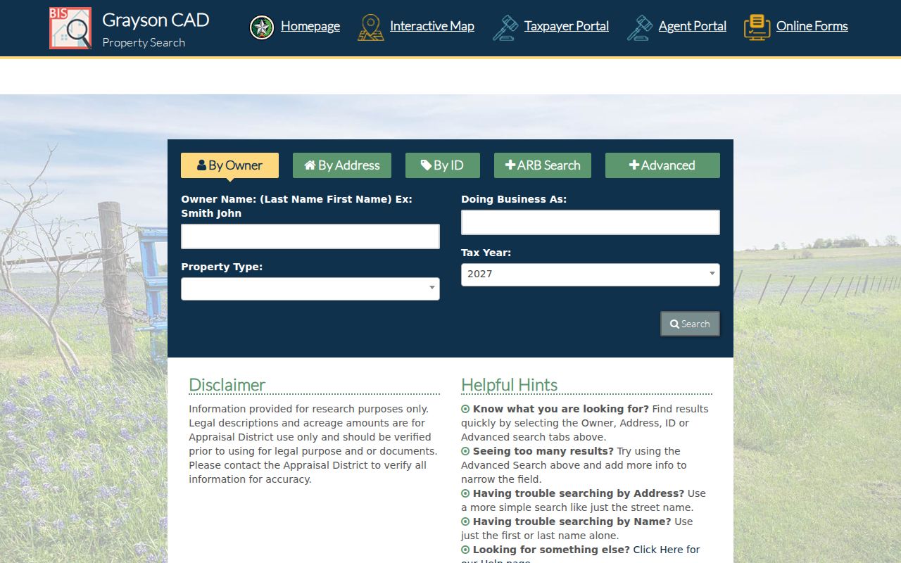 Sherman residents directory GCAD owner and address search